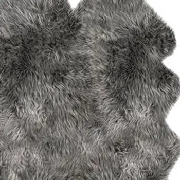 4' X 6' Gray Genuine Sheepskin Handmade Area Rug