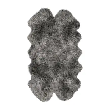 4' X 6' Gray Genuine Sheepskin Handmade Area Rug