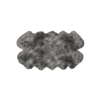 4' X 6' Gray Genuine Sheepskin Handmade Area Rug