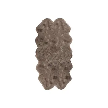4' X 6' Taupe Genuine Sheepskin Animal Print Shag Area Rug