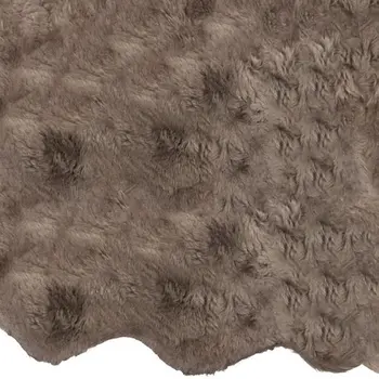 4' X 6' Taupe Genuine Sheepskin Animal Print Shag Area Rug