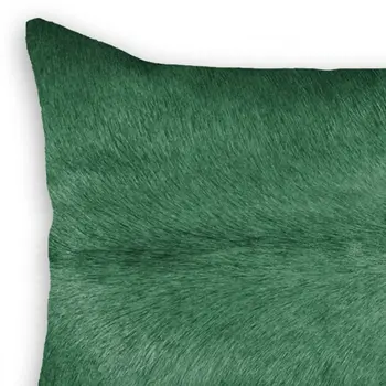 12" X 20" X 5" Verde Cowhide  Pillow