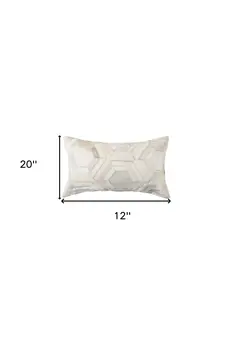 12 X 20 Black And White Cowhide Throw Pillow