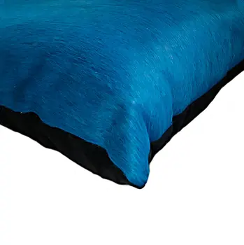 18 X 18 Royal Blue Cowhide Throw Pillow