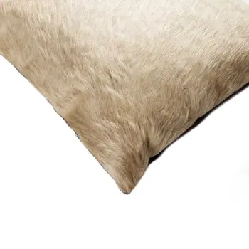Set of Two 12" X 20" Natural Cowhide Throw Pillow