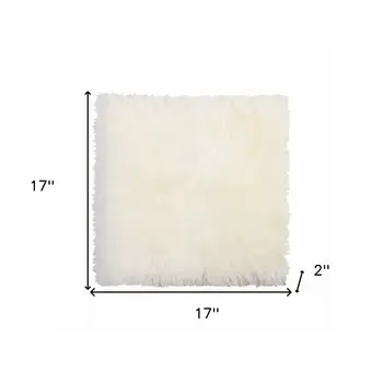 17" X 17" White Synthetic Solid Color Pad