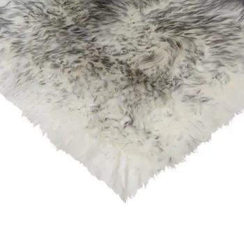 17" X 17" Gray Genuine Sheepskin Chair Pad
