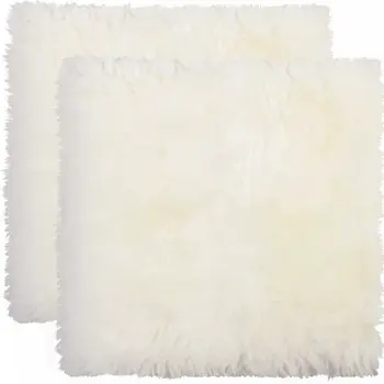 17" X 17" Off White Synthetic Solid Color Pad