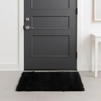 3' X 5' Black Shag Area Rug