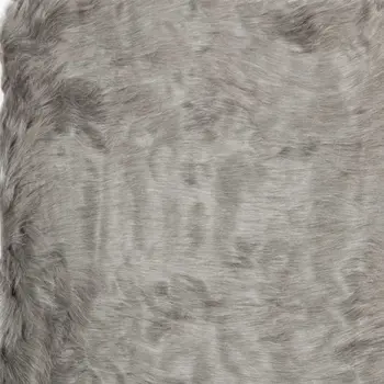 3' X 5' Gray Faux Fur Shag Area Rug