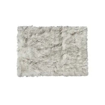 5' X 8' Gray Faux Fur Ombre Flokati Washable Area Rug