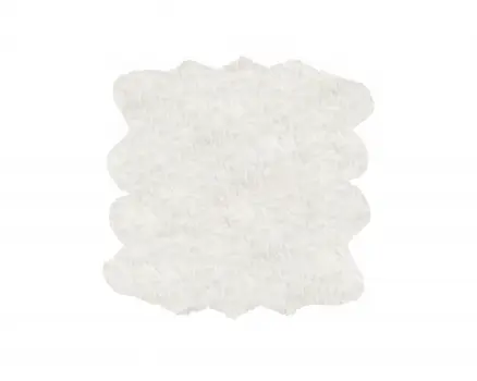 6' X 6' Off White Faux Fur Area Rug