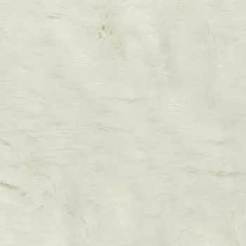 5' X 8' Off White Faux Fur Hand Knotted Washable Area Rug