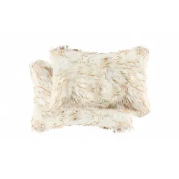 12" X 20" X 5" Gradient Tan Faux  Pillow 2 Pack