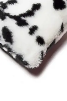 Set of Two 12" X 20" Black and White Throw Pillows
