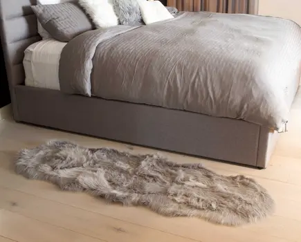 6' Gray Shag Area Rug