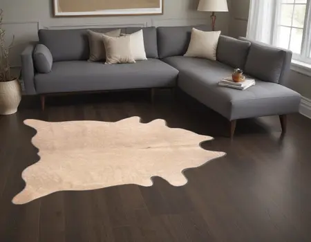 5' X 7' Natural Cowhide Area Rug