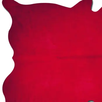 5' X 7' Red Cowhide Area Rug