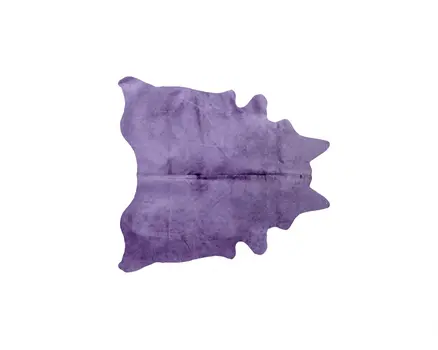 5' X 7' Purple Cowhide Hand Tufted Area Rug