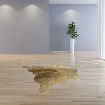 5' X 7' Taupe Cowhide Cowhide Print Area Rug