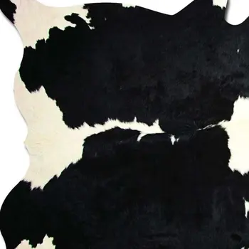 5' X 7' Black And White Cowhide Area Rug