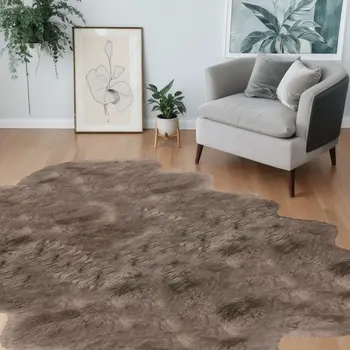 5' X 7' Brown And Black Cowhide Area Rug