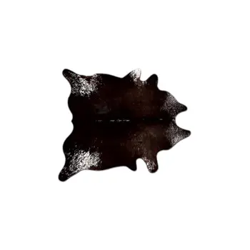 5' X 7' Brown And White Cowhide Cowhide Print Area Rug