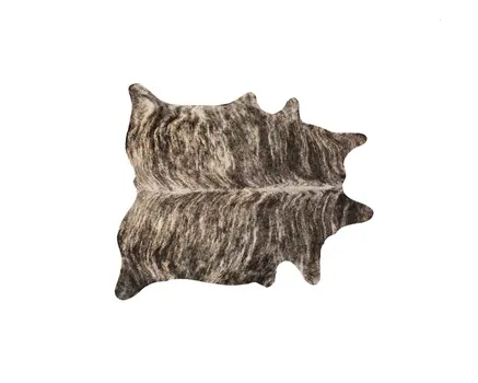 5' X 7' Brown And Black Cowhide Area Rug