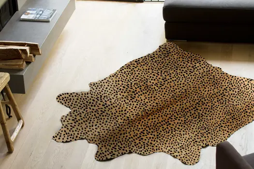 5' X 7' Brown And Black Cowhide Area Rug