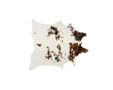5' X 7' Brown And White Cowhide Area Rug