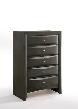 32" Gray Solid Wood