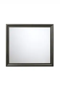 35" Gray Wood Framed Accent Mirror
