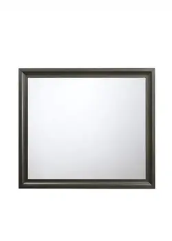 35" Gray Wood Framed Accent Mirror