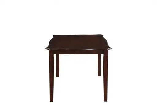 60" X 36" X 30" 6Pc Black Leatherette And Espresso Dining Set