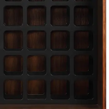52" Brown And Black Wood Bar Cabinet With Three Drawers