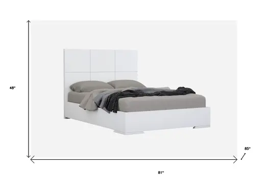 White Stainless Steel King Bed Frame