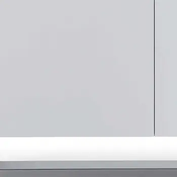 91" White Glass Frame Console Table