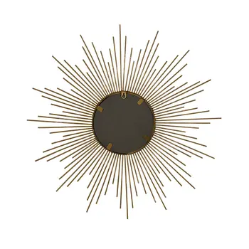 26" Gold Sunburst Metal Framed Accent Mirror