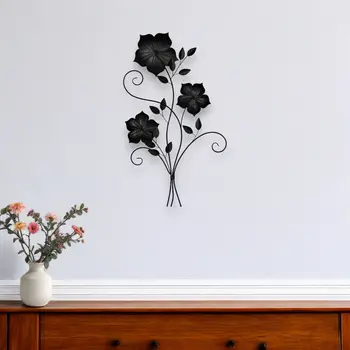 Distressed Chic Metal Flower Wall Decor