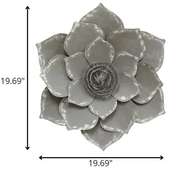 20" X 20" Gray Metal Novelty