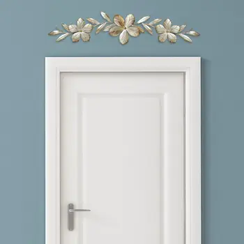 38" Champagne Flower Metal Wall Decor