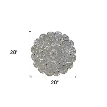 28" X 28" Gray Metal Novelty