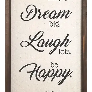 Live Dream Laugh Happy Love Wood And Metal Wall Decor