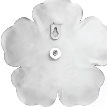 Set of Three 8" x 8" White Metal Flower Wall Decor