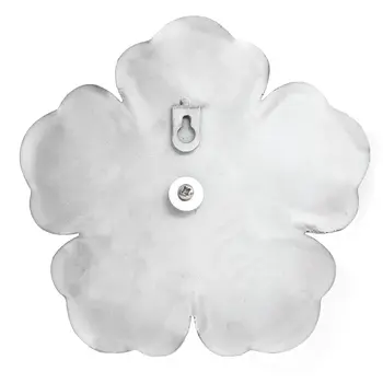 Set of Three 8" x 8" White Metal Flower Wall Decor