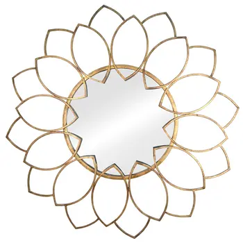 32" Antiqued Bronze Novelty Metal Framed Accent Mirror