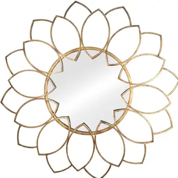 32" Antiqued Bronze Novelty Metal Framed Accent Mirror
