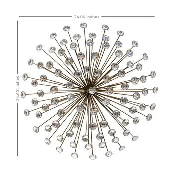 24" Bronze Acrylic Burst Metal Wall Decor