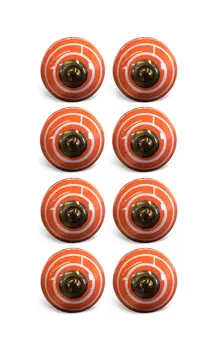 1.5" X 1.5" X 1.5" Bronze White And Orange  Knobs 8 Pack