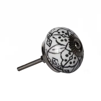 1.5" X 1.5" X 1.5" Black Gray And Silver  Knobs 12 Pack